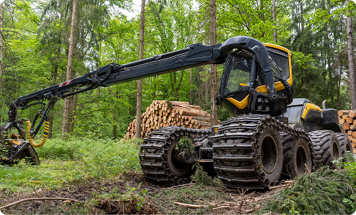 임업 장비 작업 현장