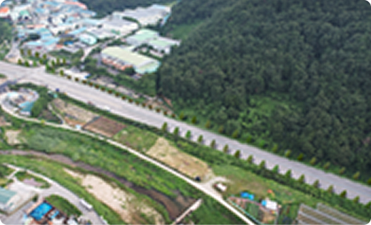 녹지 조성 구간 전경