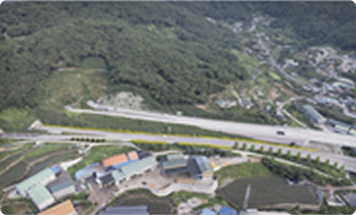 녹지 관리 대상 구역 항공 사진